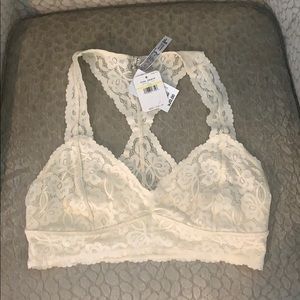NWT Free People Lace bandeau Ivory size M